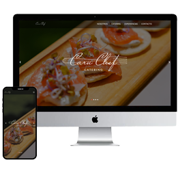 Screenshot of Caruchef gourmet catering website