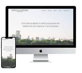 Screenshot of Estudio V&L law firm website