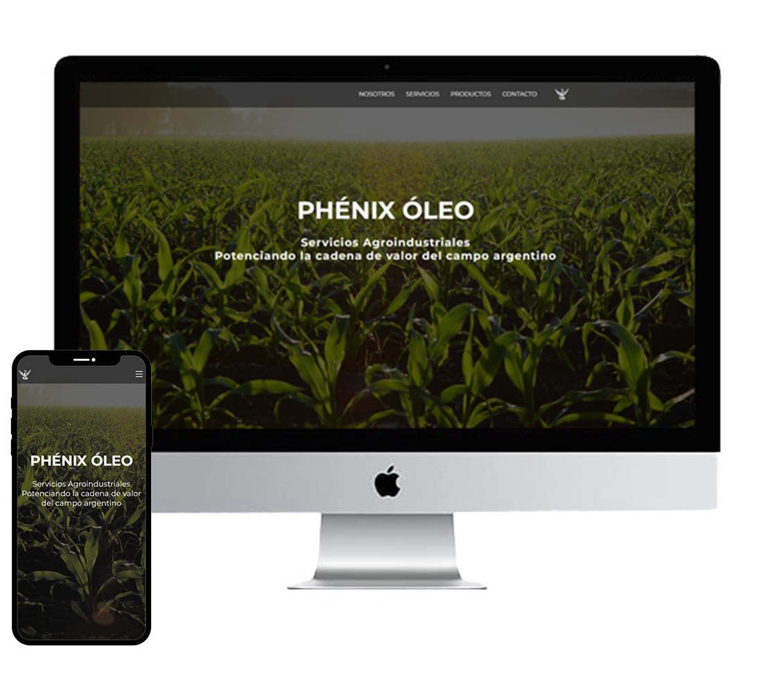Screenshot of Phenix Oil website
