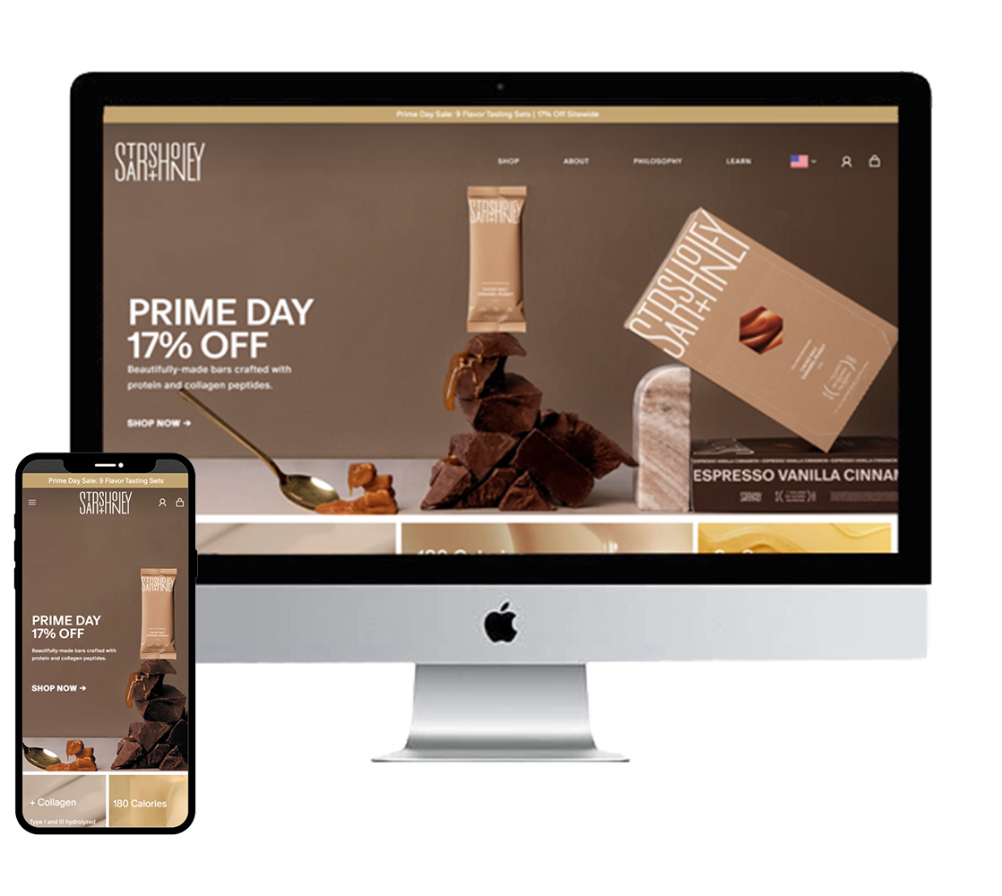 Screenshot of Stars & Honey Shopify storefront